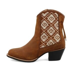 Twisted X® (Women's 7 B) Western Fashion Bootie w/ CellSole® in Oiled Saddle/Tan